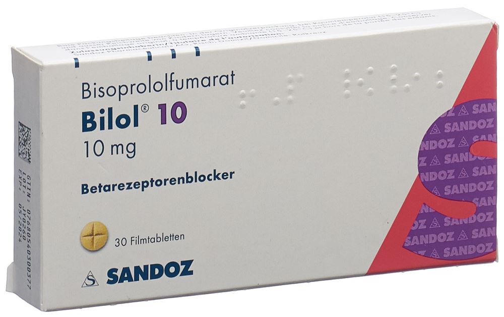 BILOL cpr pell 10 mg blist 30 pce, image principale