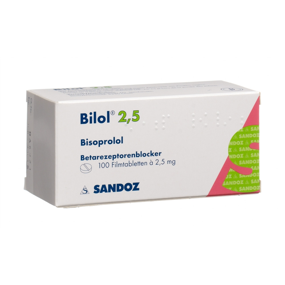 BILOL cpr pell 2.5 mg blist 100 pce, image principale