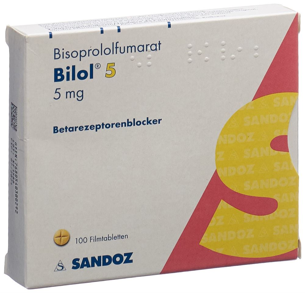 BILOL cpr pell 5 mg blist 100 pce, image principale