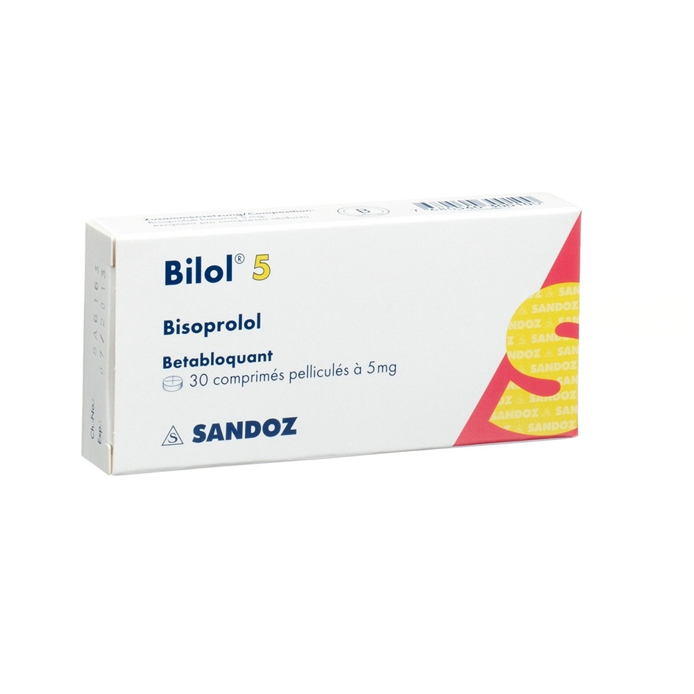 BILOL cpr pell 5 mg blist 30 pce, image 2 sur 2