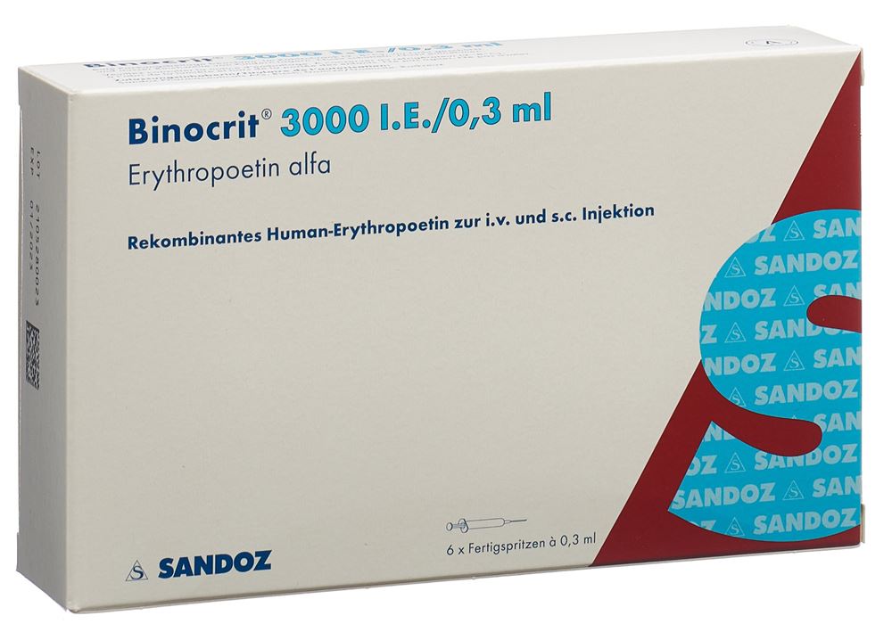 BINOCRIT sol inj 3000 IE/0.3ml ser pré 0.3 ml, image principale BINOCRIT sol inj 3000 IE/0.3ml ser pré 0.3 ml, image principale