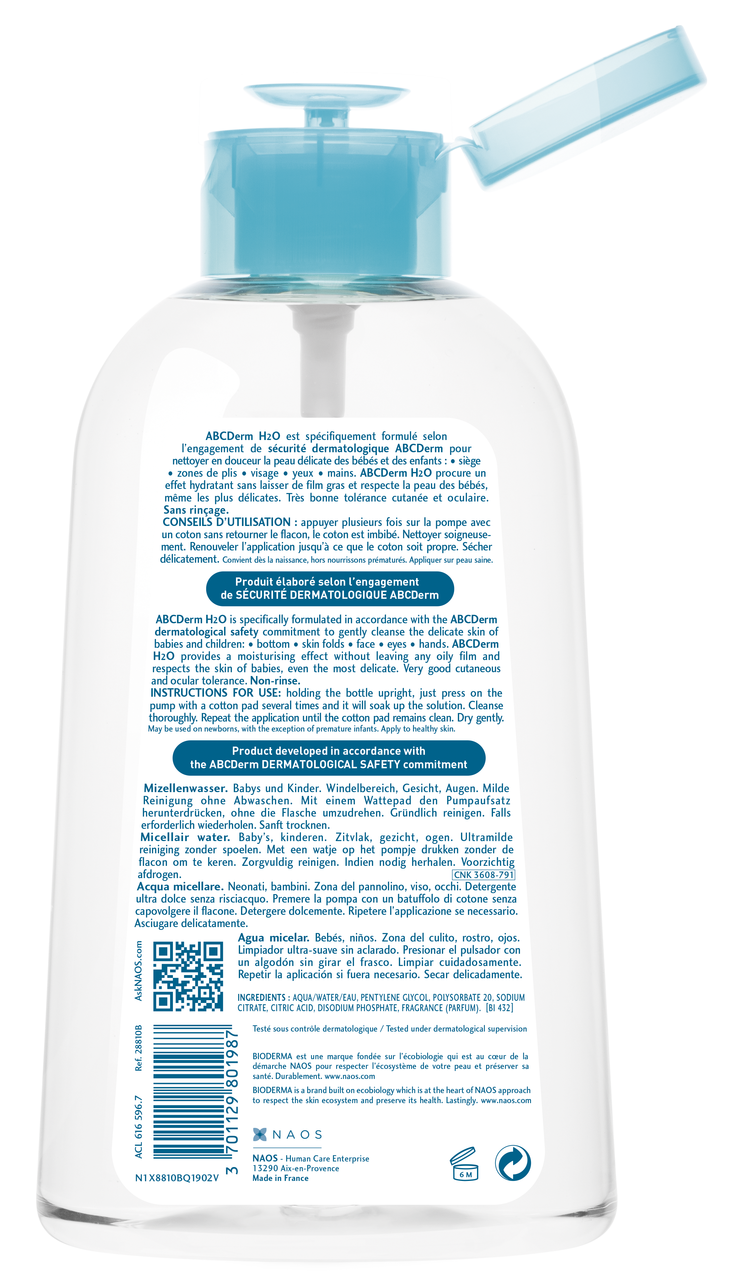 Bioderma ABCDerm H2O Eau Micellaire, image 3 sur 3