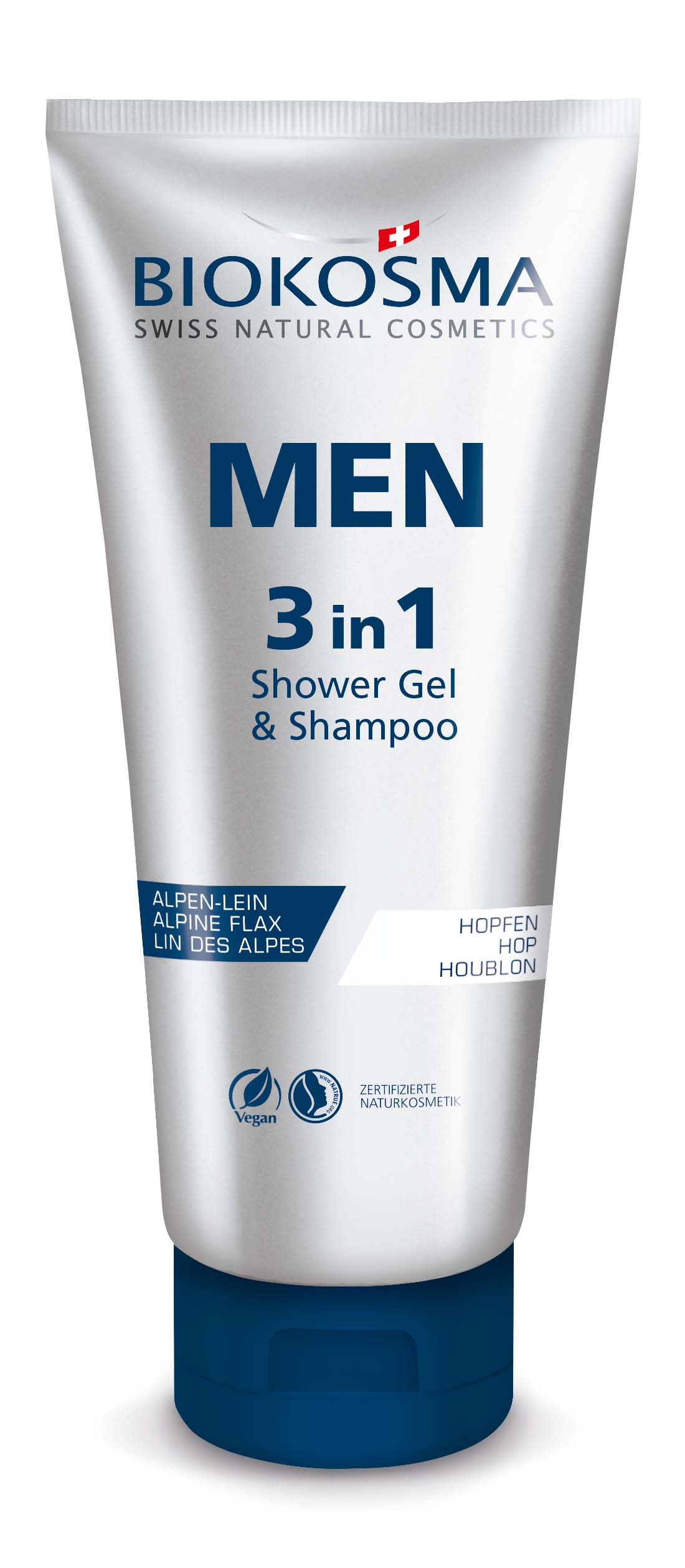 BIOKOSMA MEN 3 in 1 Shower Gel & Shampooing & Face Wash, image principale