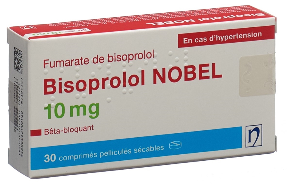 BISOPROLOL NOBEL 10 mg, image 2 sur 2