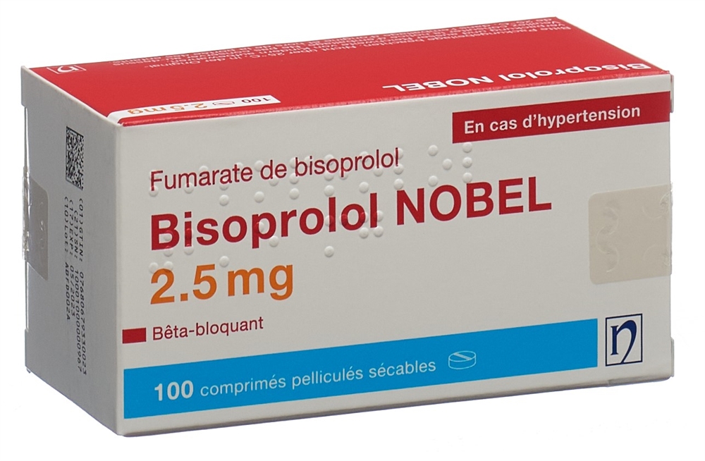 BISOPROLOL NOBEL 2.5 mg, image 2 sur 2