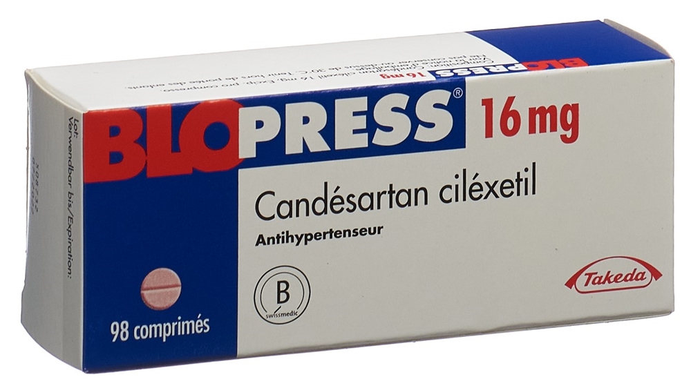 BLOPRESS cpr 16 mg blist 98 pce, image 2 sur 2