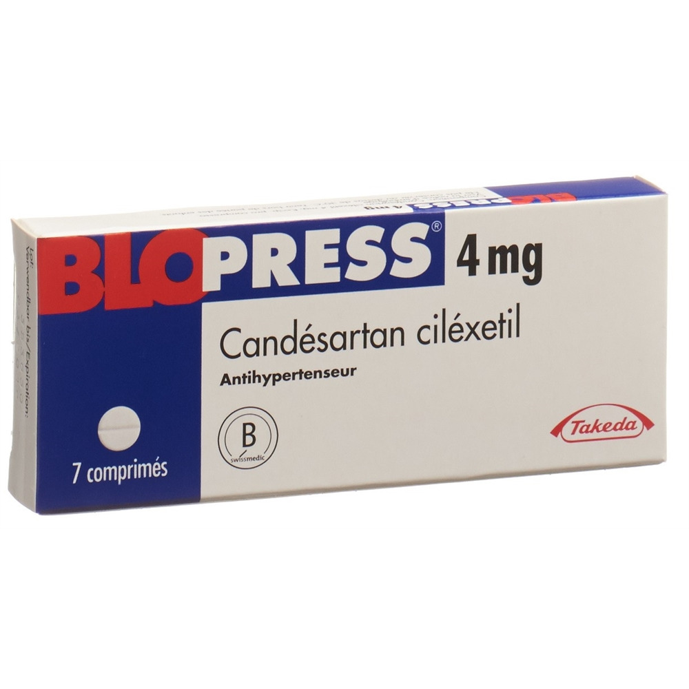 BLOPRESS cpr 4 mg blist 7 pce, image 2 sur 2