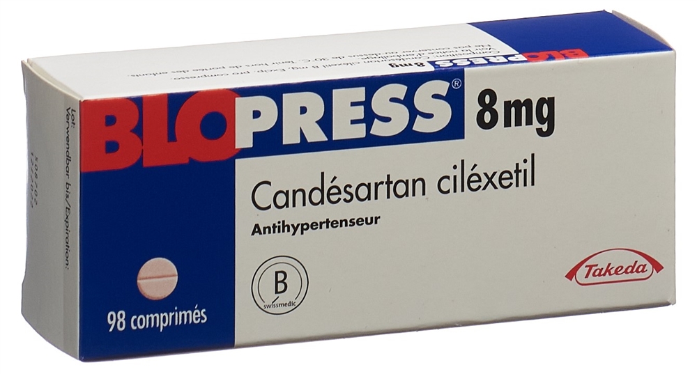 BLOPRESS cpr 8 mg blist 98 pce, image 2 sur 2