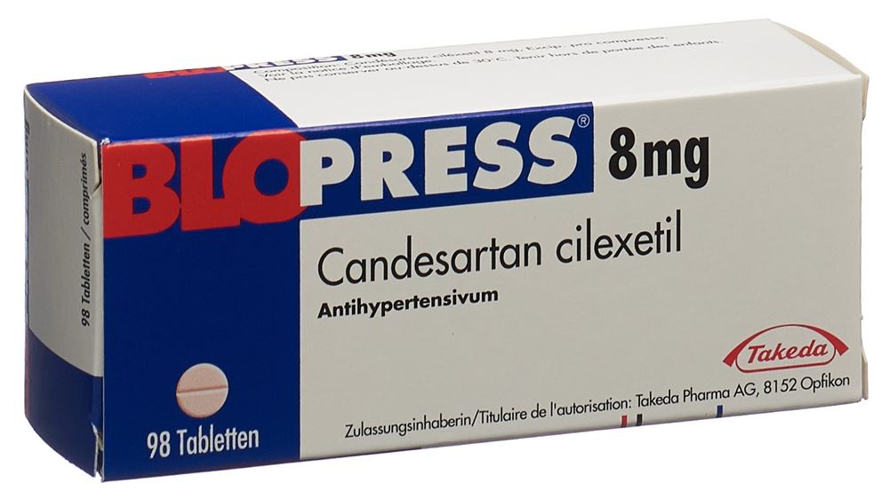 BLOPRESS cpr 8 mg blist 98 pce, image principale