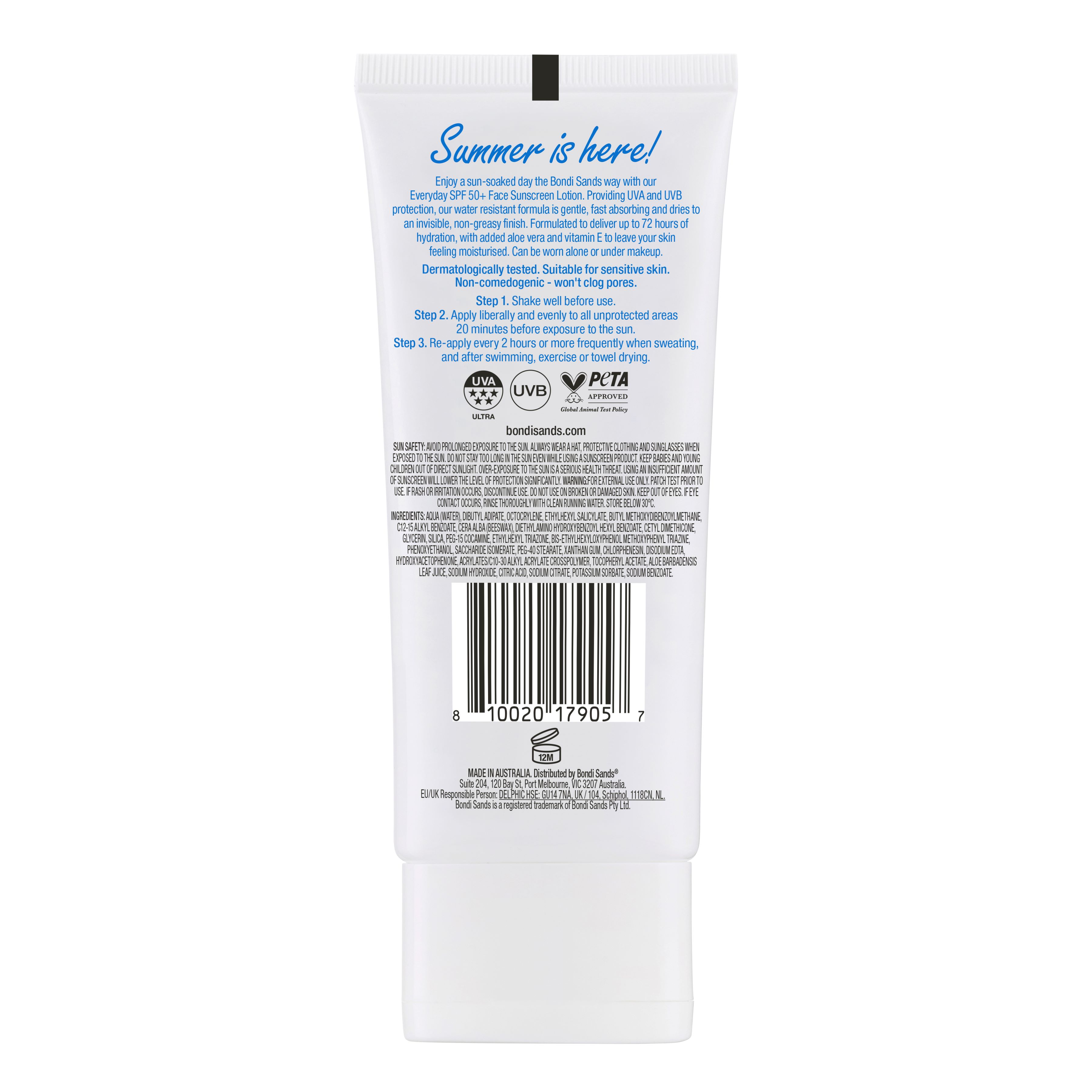 BONDI SANDS face everyday lotion, image 2 sur 2