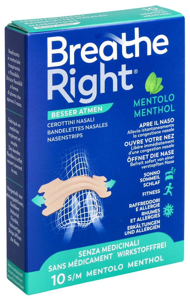 BREATHE RIGHT bandelettes nasales MENTHOL