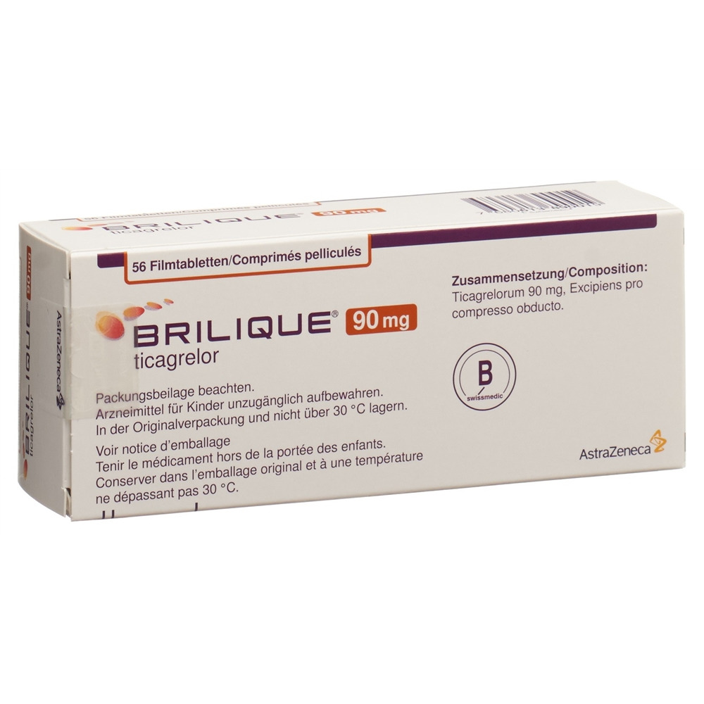 BRILIQUE cpr pell 90 mg blist 56 pce, image 2 sur 2