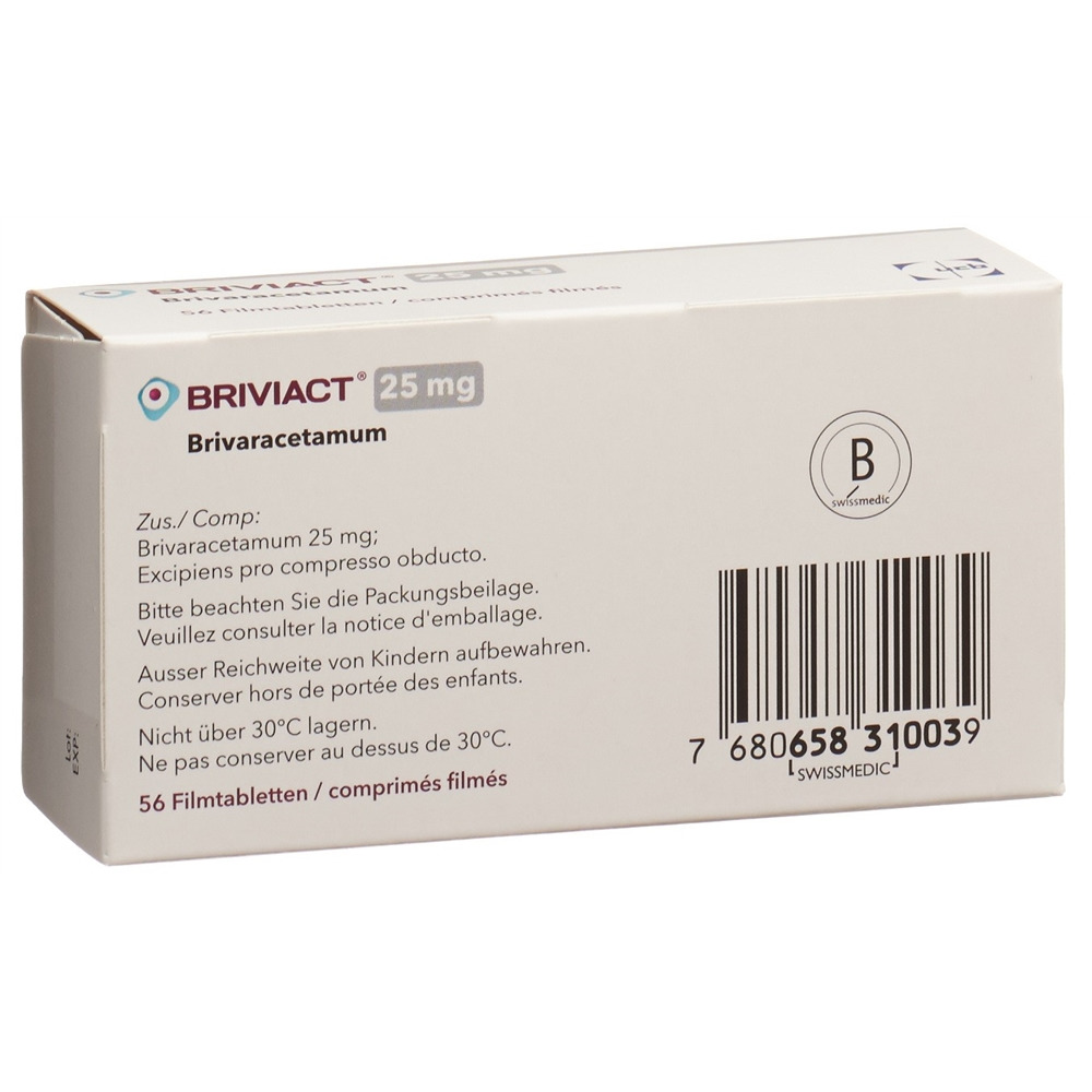 BRIVIACT cpr pell 25 mg blist 56 pce, image 2 sur 2