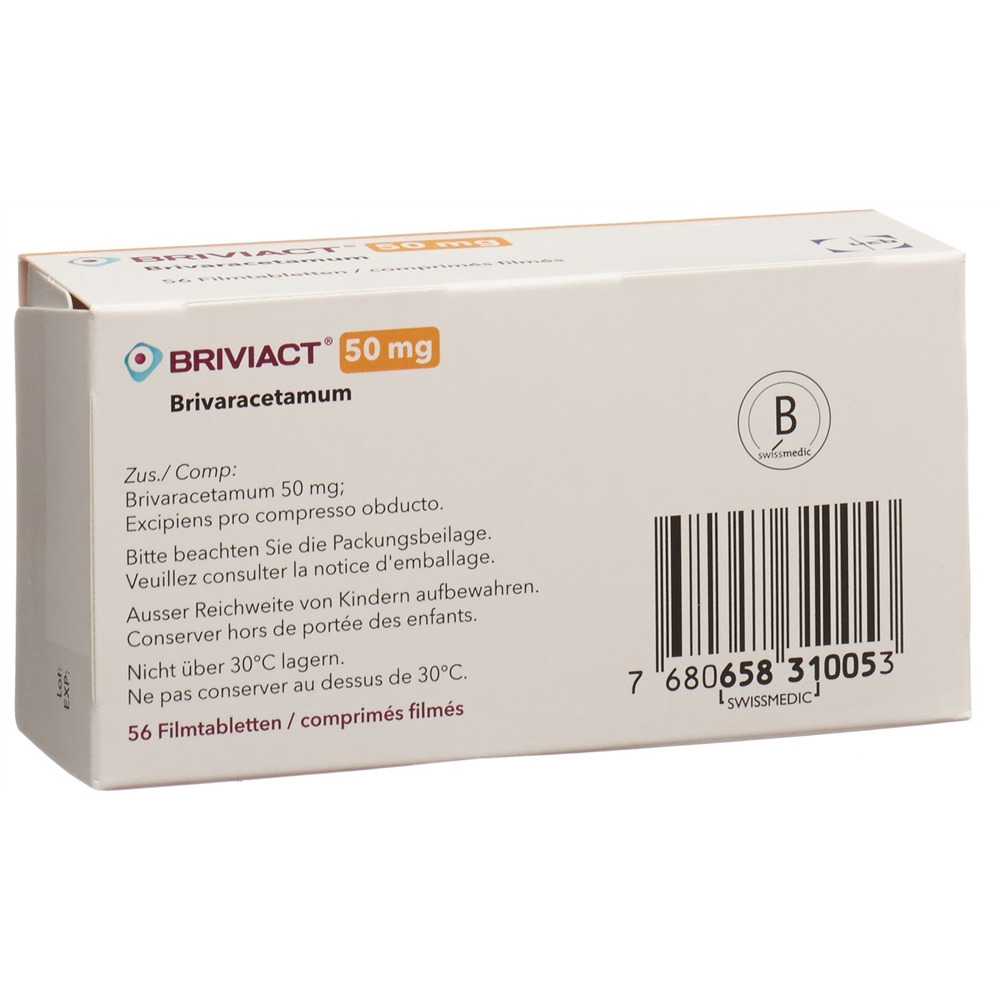 BRIVIACT cpr pell 50 mg blist 56 pce, image 2 sur 2