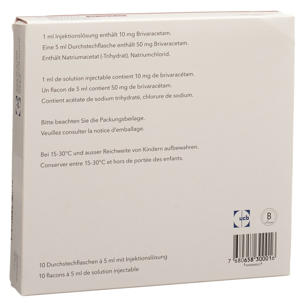 BRIVIACT Inj Lös 50 mg/5ml Durchstf 5 ml, Bild 2 von 2