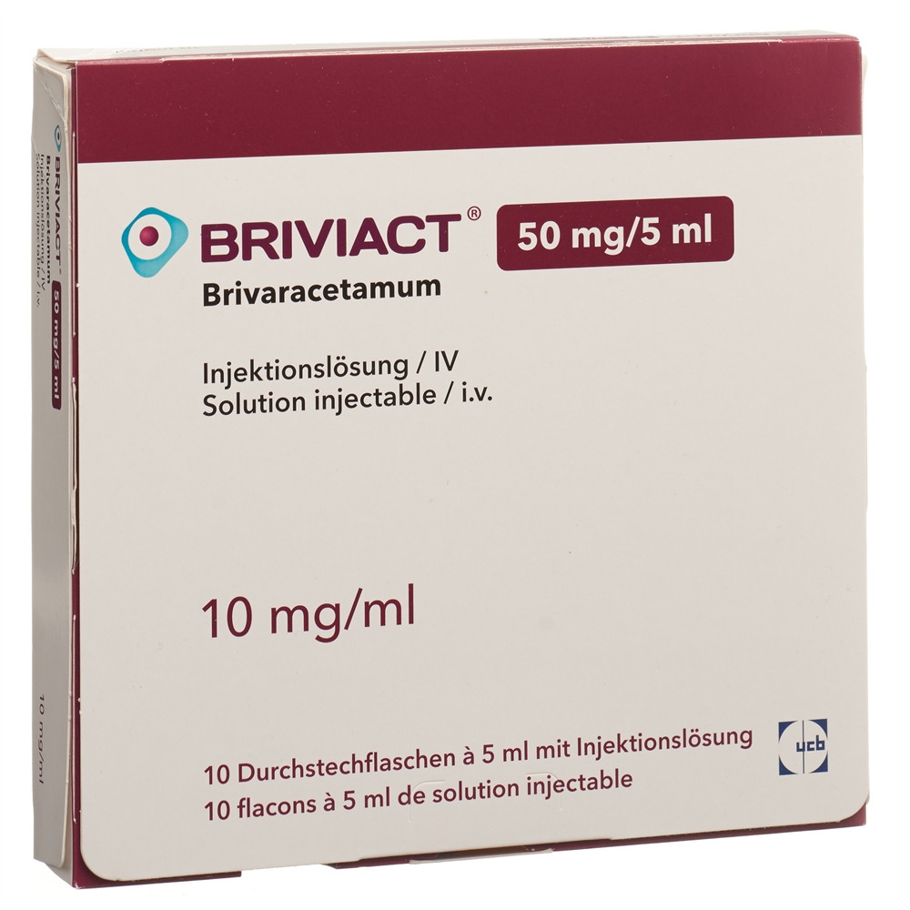 BRIVIACT Inj Lös 50 mg/5ml Durchstf 5 ml, Hauptbild