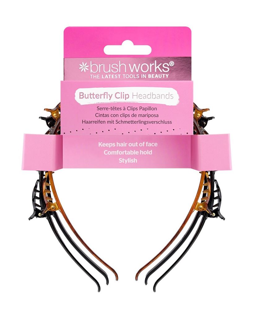 BRUSHWORKS Butterfly Clip Headbands