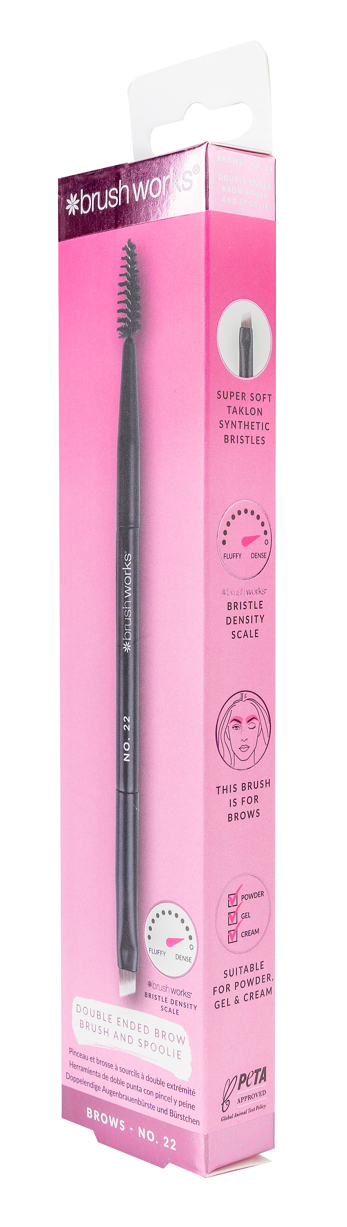 BRUSHWORKS Double Ended Brow Brush and Spoolie, Bild 2 von 5