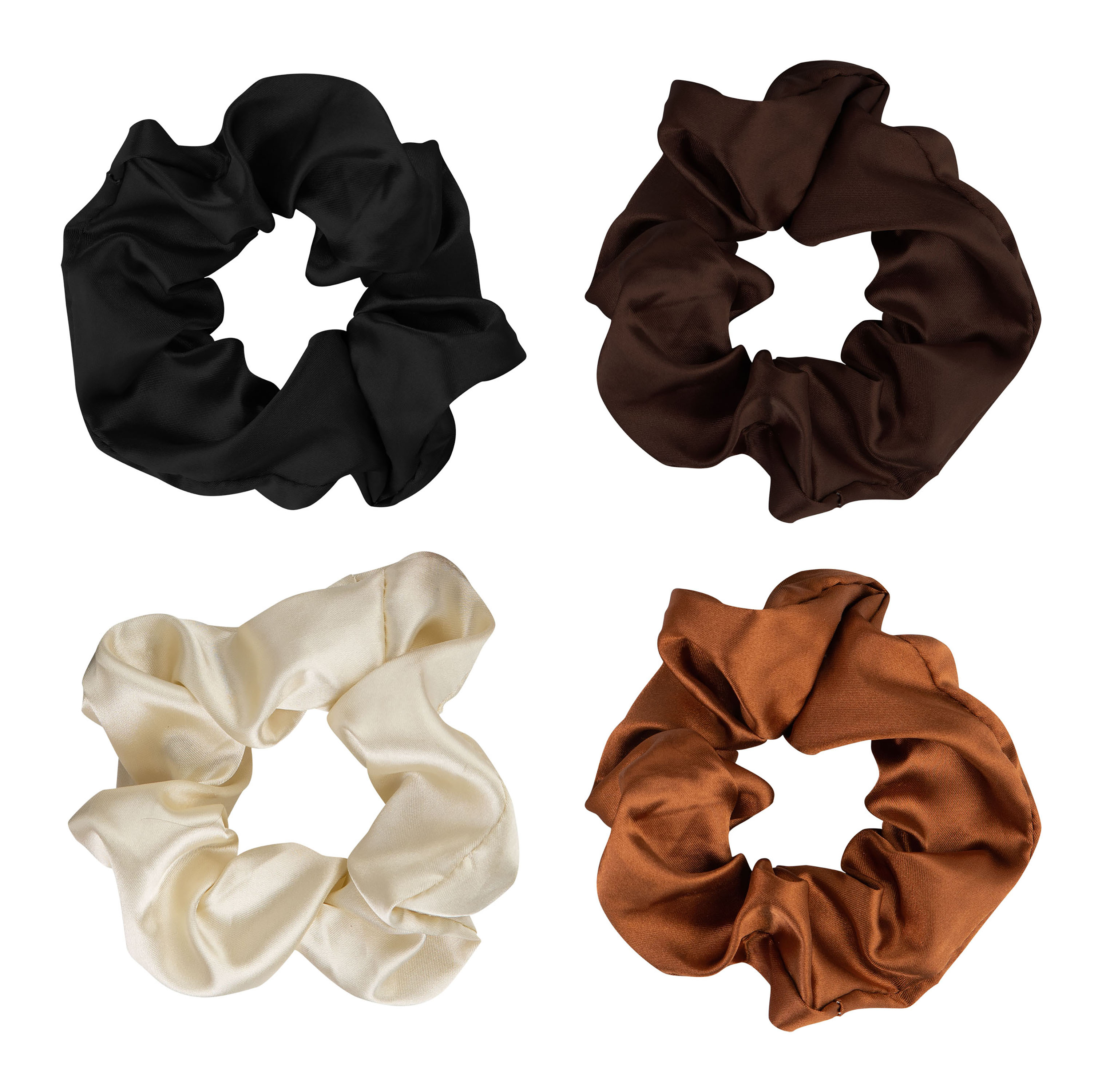 BRUSHWORKS Nude Satin Scrunchies, Bild 2 von 4