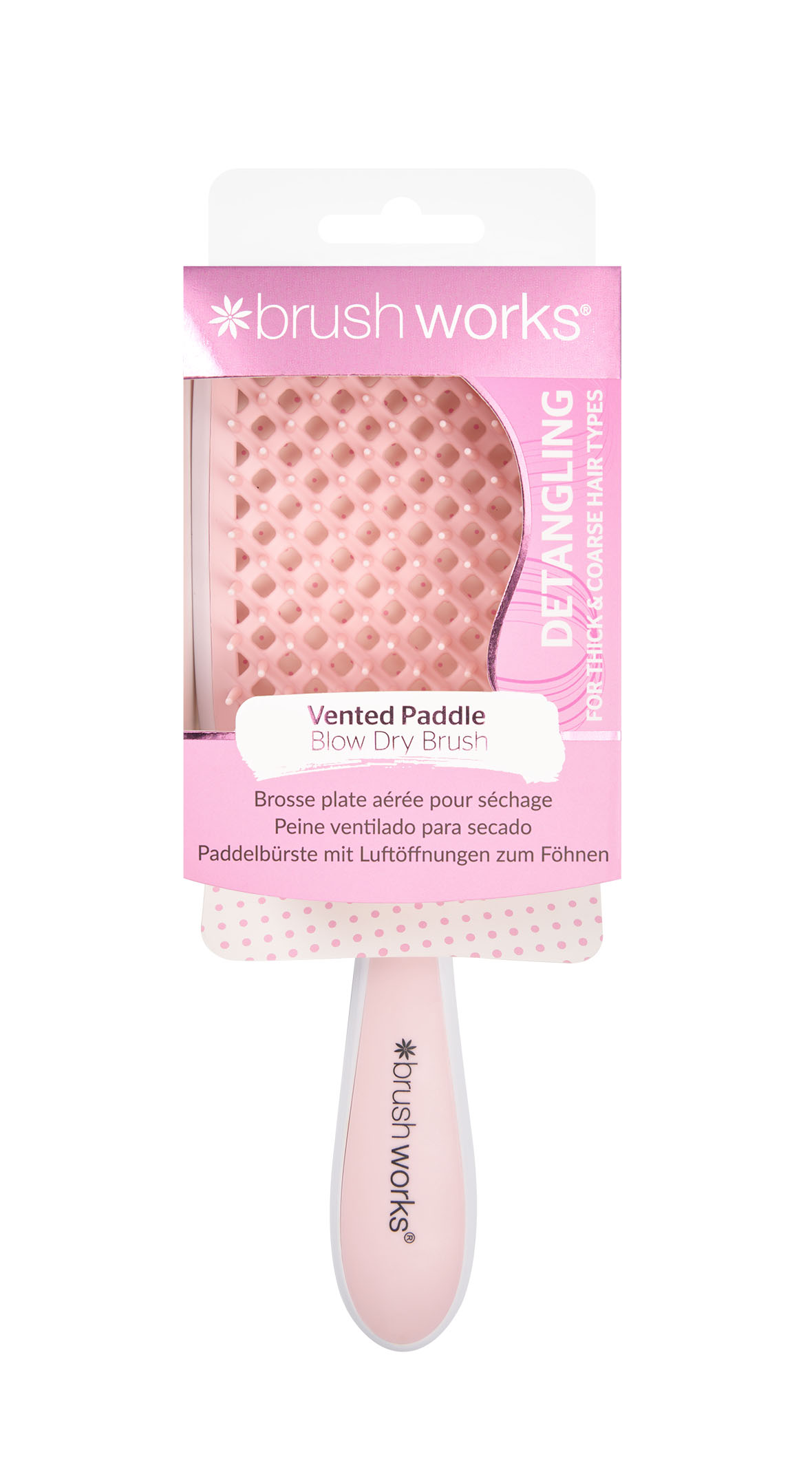 BRUSHWORKS Vented Paddle Blow Dry Hair Brush