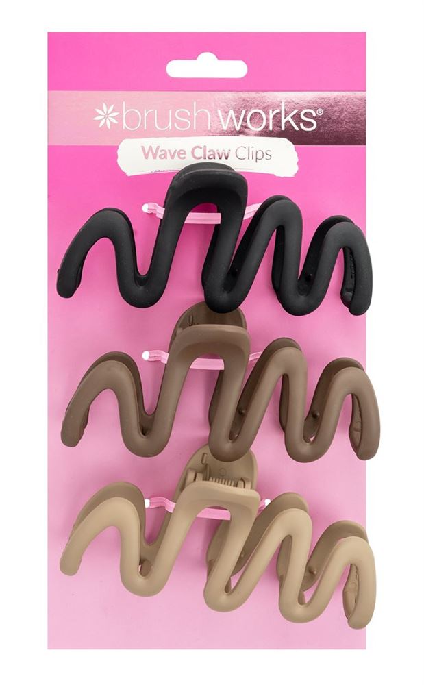BRUSHWORKS wave claw clips
