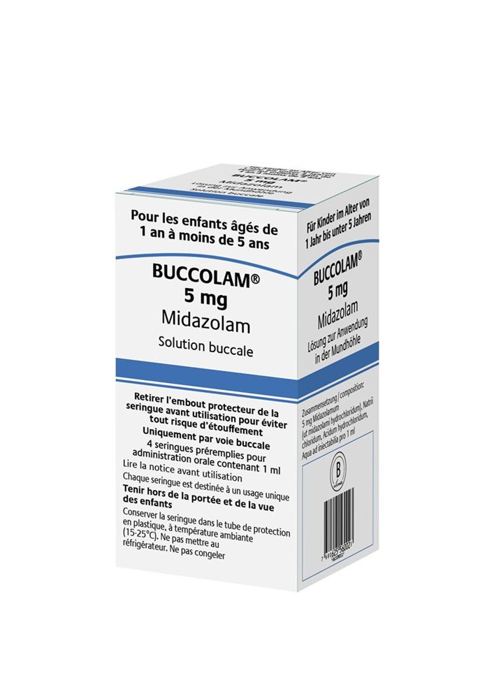 BUCCOLAM sol 5 mg/1ml ser pré 4 pce, image principale