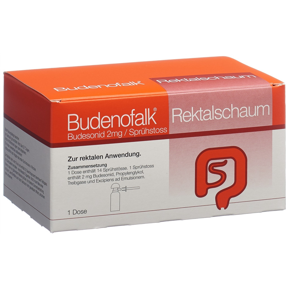 BUDENOFALK Rektalschaum 2 mg/Dosis 14 Dos, Hauptbild