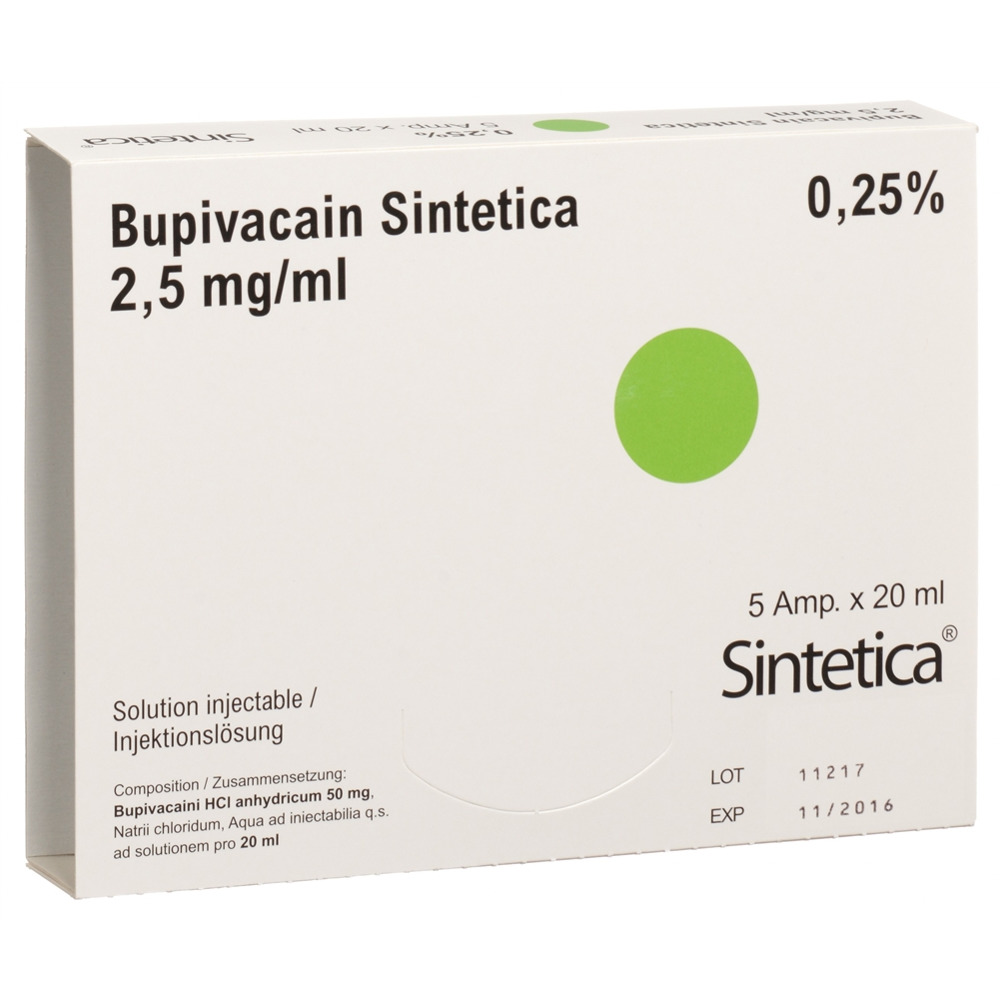 BUPIVACAINE Sintetica 2.5 mg/ml, Hauptbild