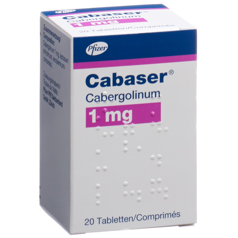 CABASER cpr 1 mg fl 20 pce, image principale