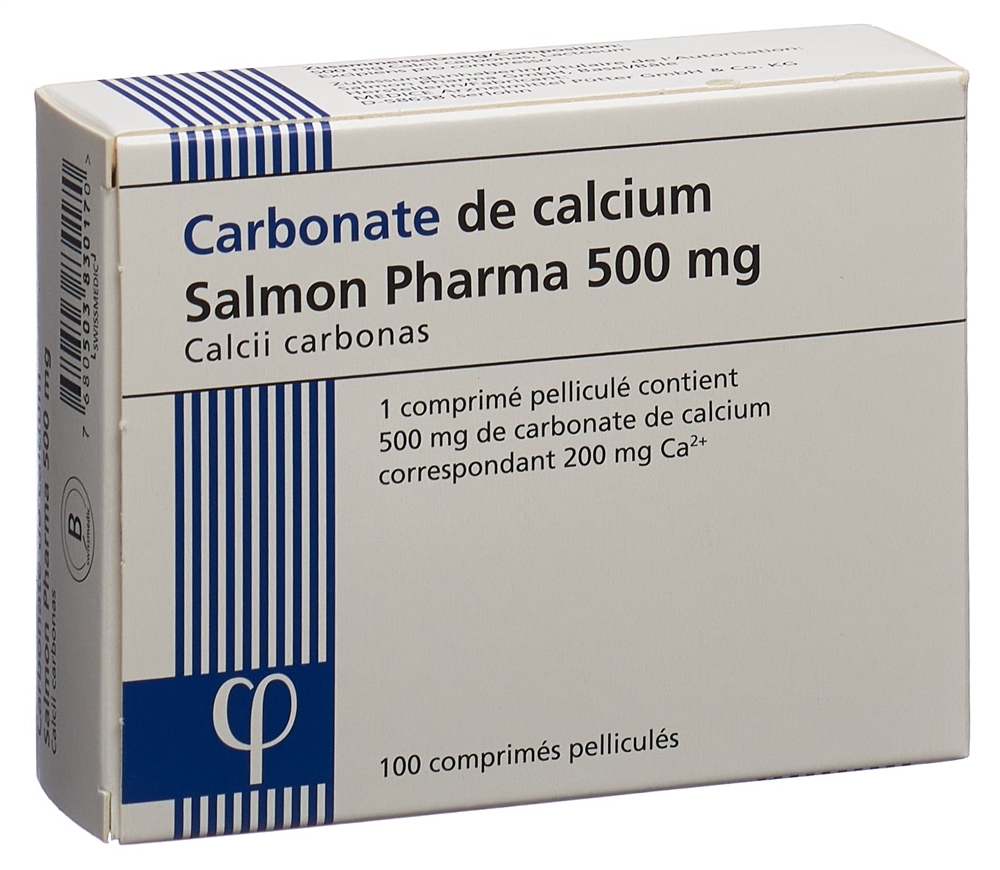 CALCIUM CARBONAT Salmon Pharma 500 mg, image 2 sur 2