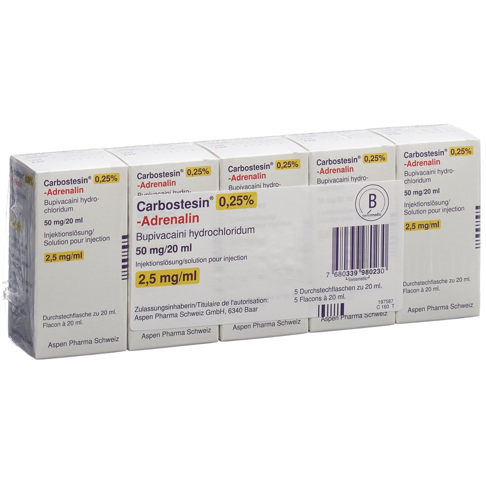 Carbostesin 0.25% -Adrenalin 50 mg/20ml, Hauptbild