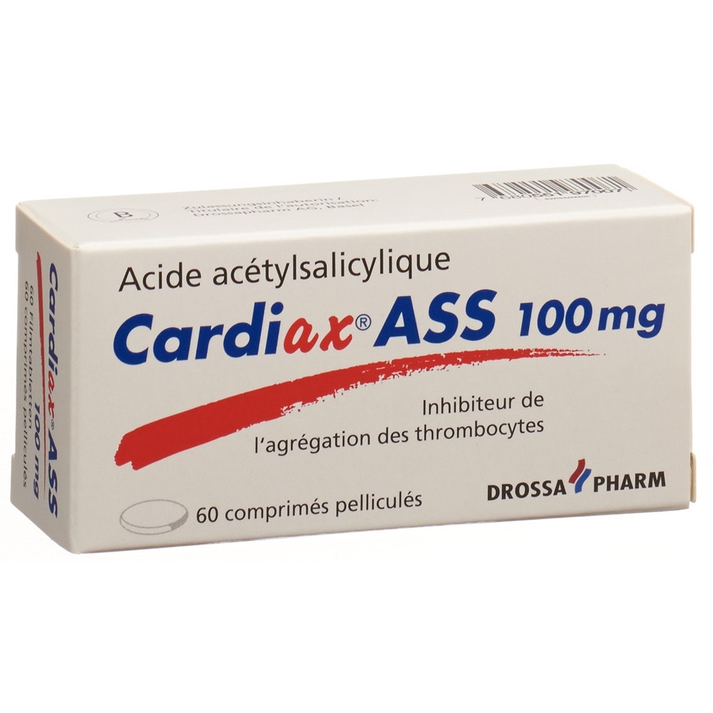 CARDIAX ASS cpr pell 100 mg blist 60 pce, image 2 sur 2