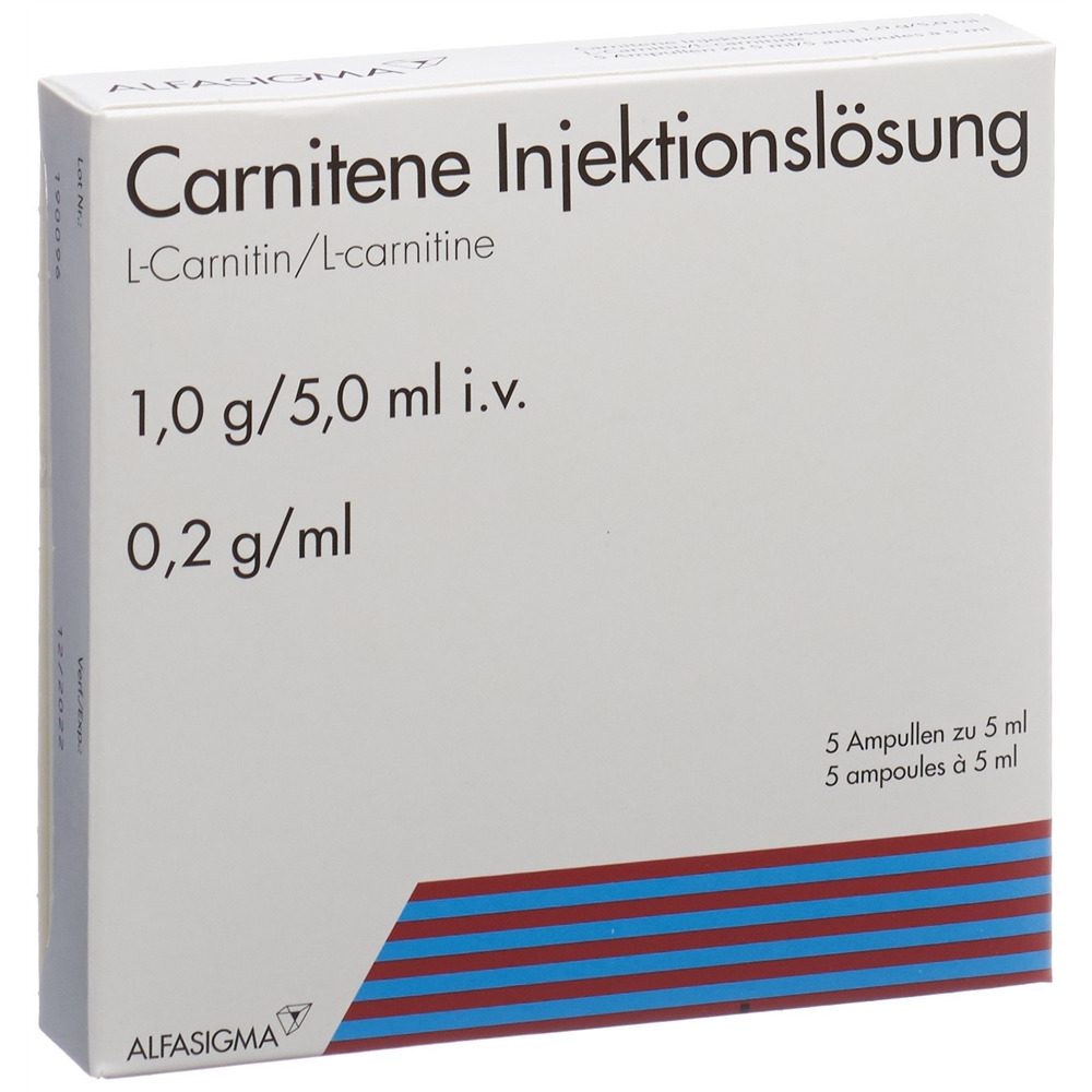 CARNITENE Inj Lös 1 g/5ml i.v. Amp 5 ml, Hauptbild