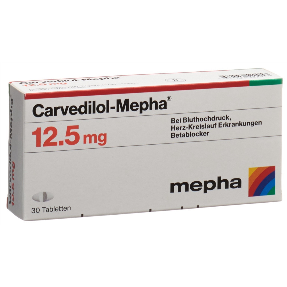 CARVEDILOL Mepha 12.5 mg, image principale