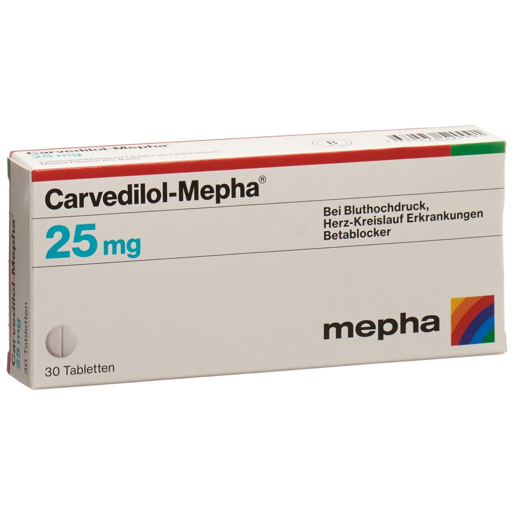 CARVEDILOL Mepha 25 mg, image principale