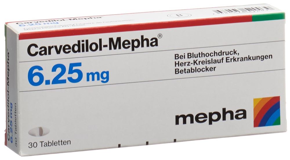 CARVEDILOL Mepha 6.25 mg, image principale