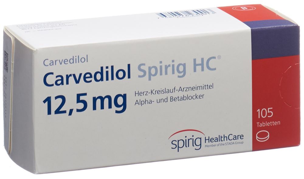 CARVEDILOL Spirig HC 12.5 mg, image principale