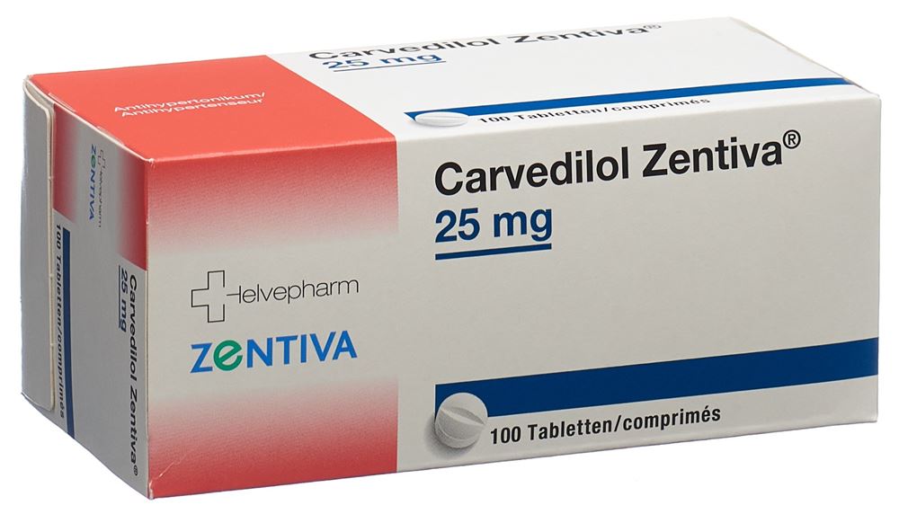 CARVEDILOL Zentiva 25 mg, image principale