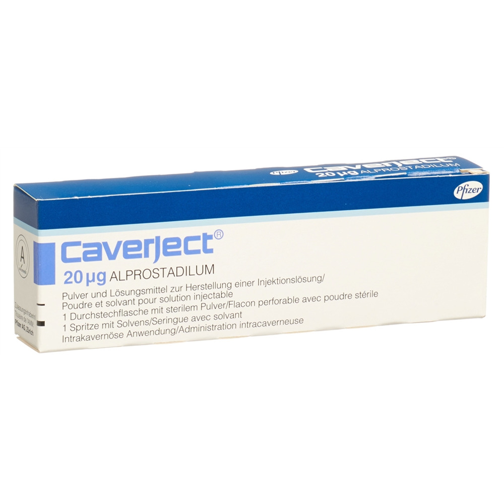Caverject subst sèche 20 mcg avec seringue solvant flac 1 pce, image principale
