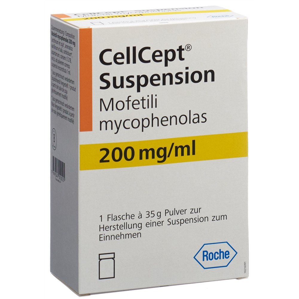 CELLCEPT pdr 200 mg/ml pour la préparation d'une suspension orale fl 175 ml, image principale