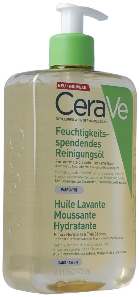 CERAVE Huile lavante hydratante moussante