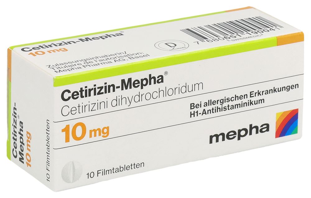 CETIRIZINE Mepha 10 mg, Hauptbild