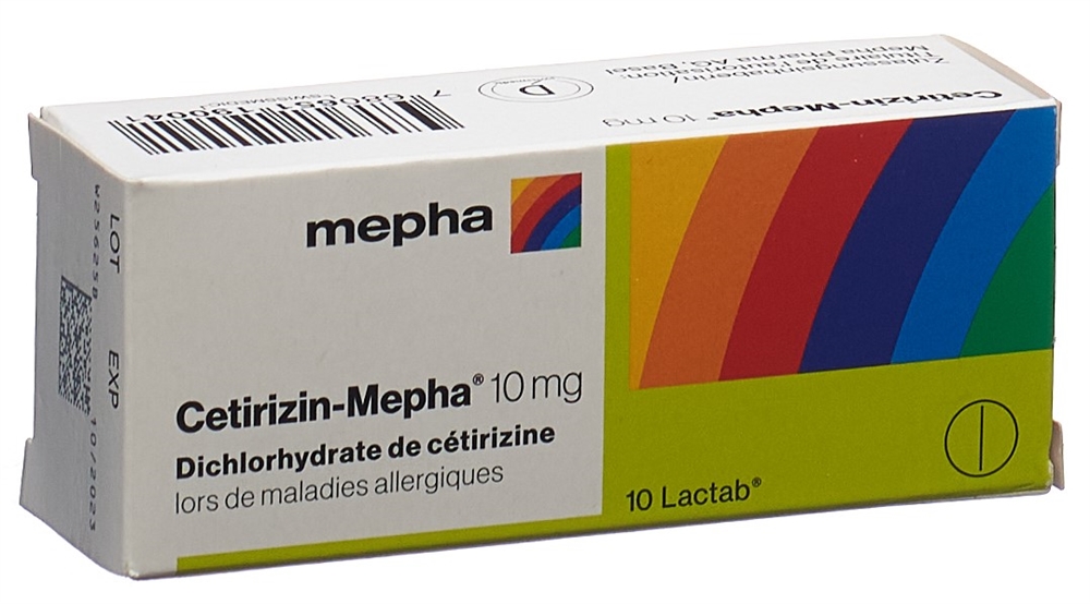 CETIRIZINE Mepha 10 mg, image 2 sur 2