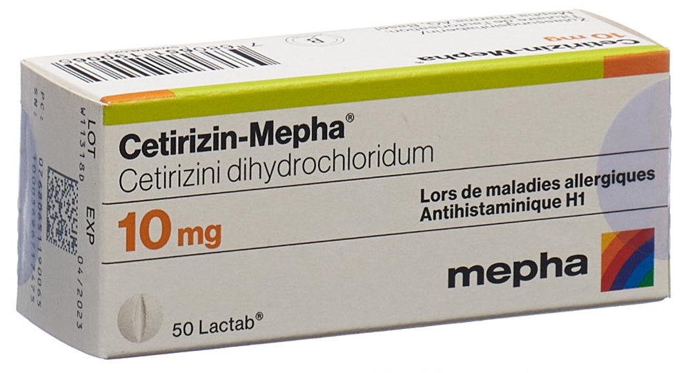 CETIRIZINE Mepha 10 mg, image 2 sur 2
