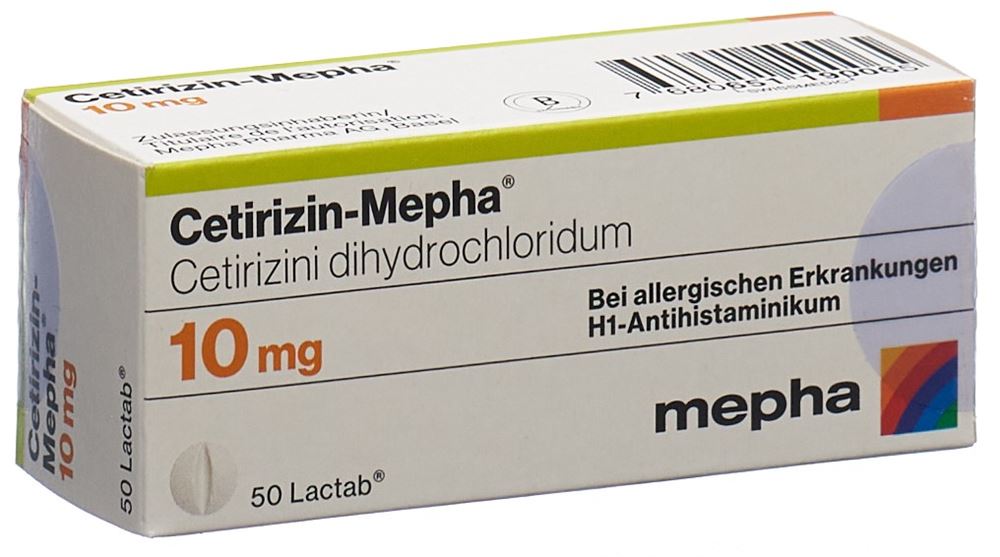 CETIRIZINE Mepha 10 mg, image principale