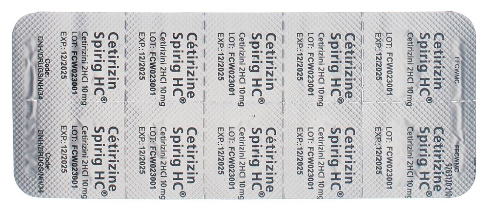 CETIRIZINE Spirig HC 10 mg, Bild 4 von 5