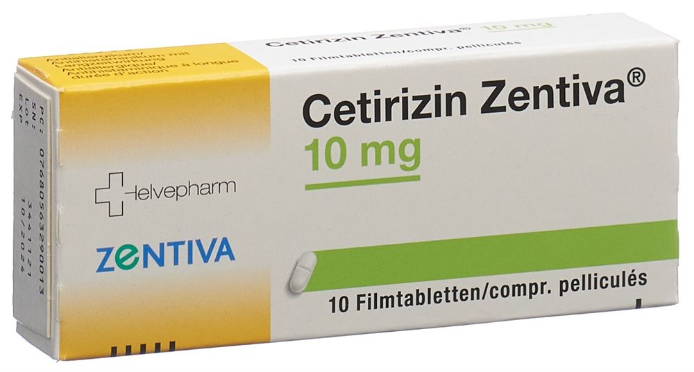 CETIRIZINE Zentiva 10 mg, image principale