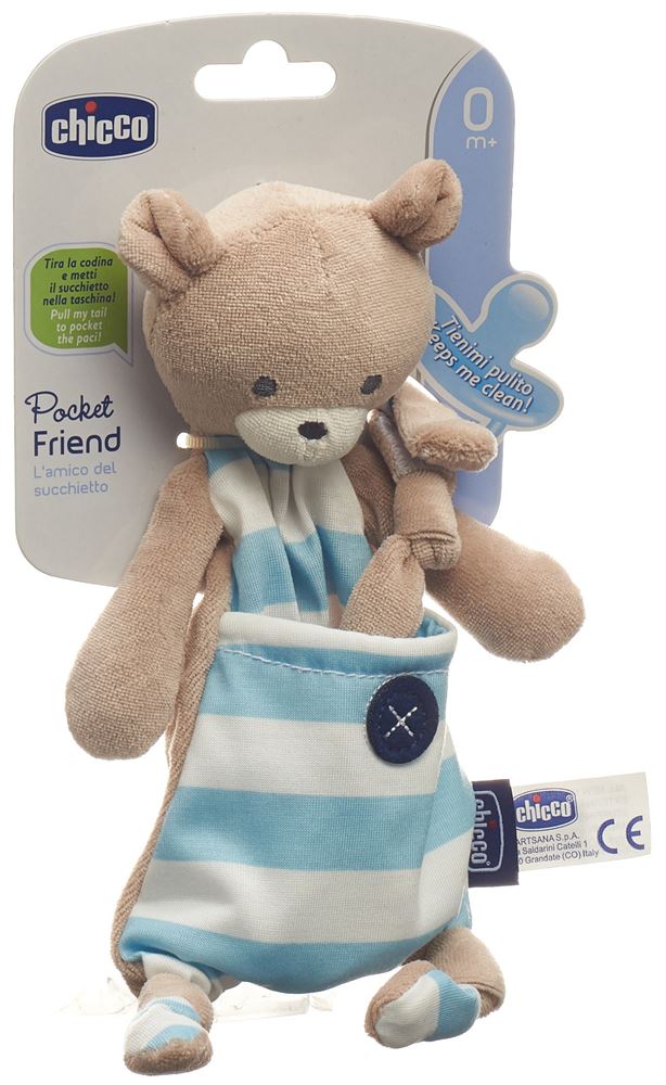 CHICCO POCKET FRIENDS attache-sucette, image principale