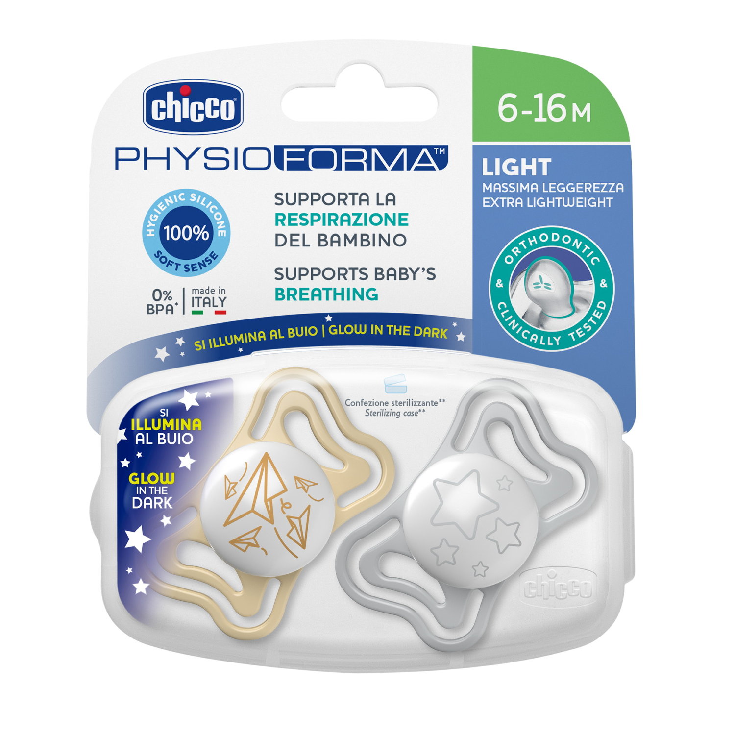 CHICCO sucette physiologique PHYSIO FORMA LIGHT, image principale