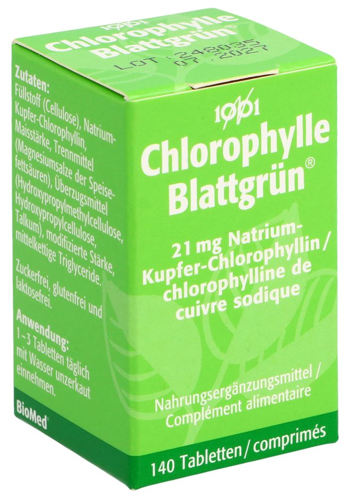 CHLOROPHYLLE cpr pell fl verre 140 pce